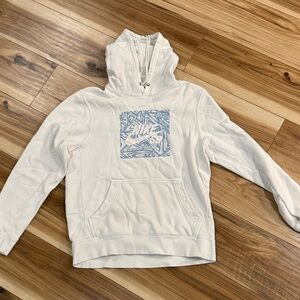 Nike Cream Hoodie with Blue Pattern